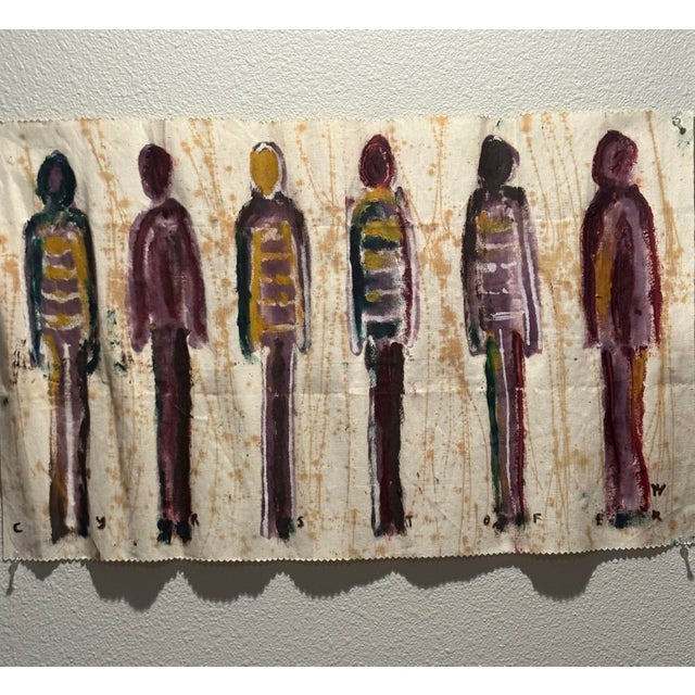 Abstract Figurative Painting by Christopher Shoemaker (Unframed), 18.5” X 27” For Sale - Image 6 of 9