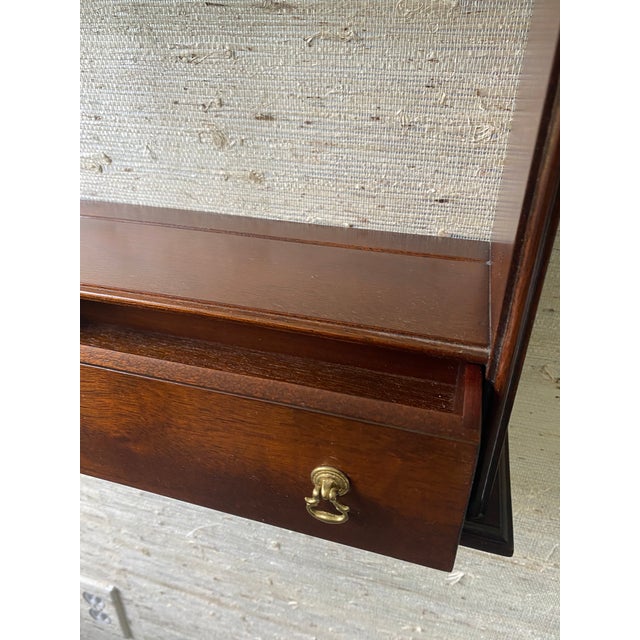 Hanging wall shelf with 2 small drawers under 2 3 fixed shelves. 29 inches wide x 34 inches tall, overall 5 inches deep at...