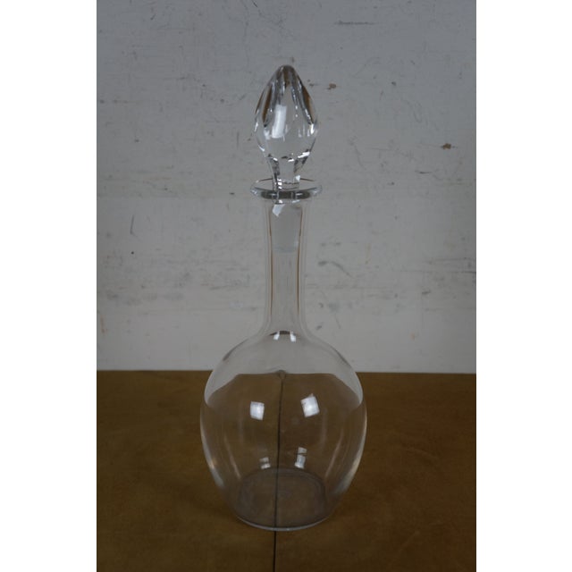 Vintage Baccarat France Clear Crystal Wine Whiskey Liquor Decanter Bottle For Sale - Image 6 of 12