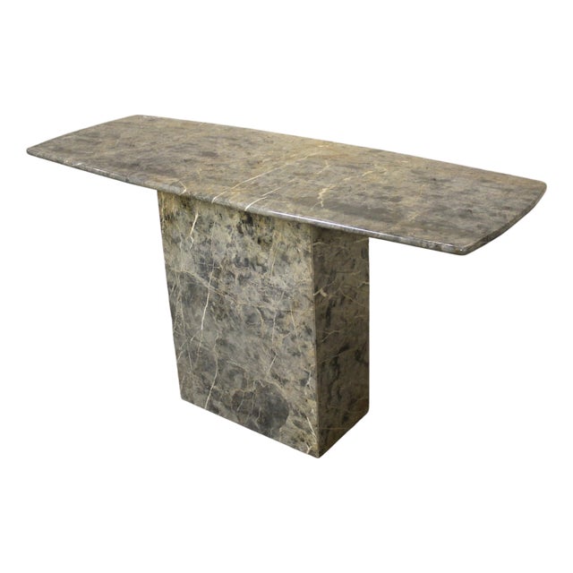 Mid-Century Marble Console Table For Sale