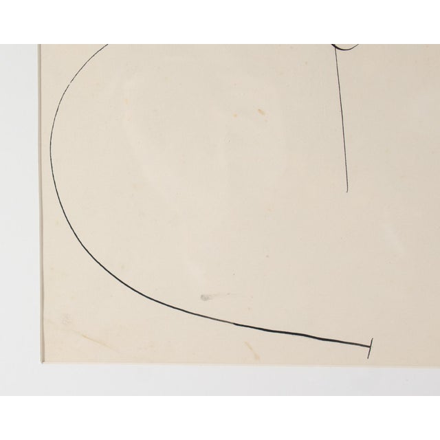1961 Abstract Ink Drawing by Harry Hilson For Sale - Image 4 of 7