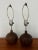 1960s Wood Orb Base Table Lamps - a Pair For Sale - Image 9 of 9