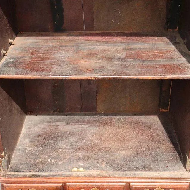 Small Anglo Indian Rosewood Two-Part Linen Press Cupboard For Sale - Image 4 of 13