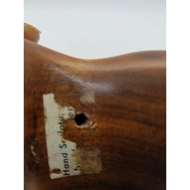 1950s Mid 20th Century Arne Tjomsland-Style Wooden BearAnteater Sculpture For Sale - Image 5 of 6