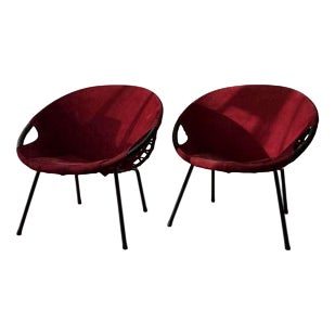 Balloon Lounge Chairs from Lusch, 1960s, Set of 2 For Sale