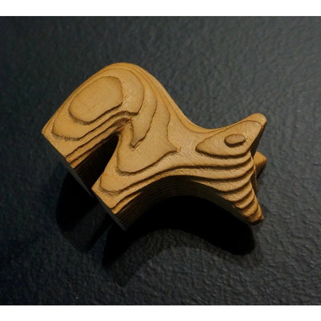 Figurine Arne Tjomsland for Hiorth og Østlyngen, Norway. Production ca. 1955. Brushed wood.