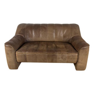 Vintage Swiss DS-44 Sofa in Brown Buffalo Leather from de Sede, 1970s For Sale