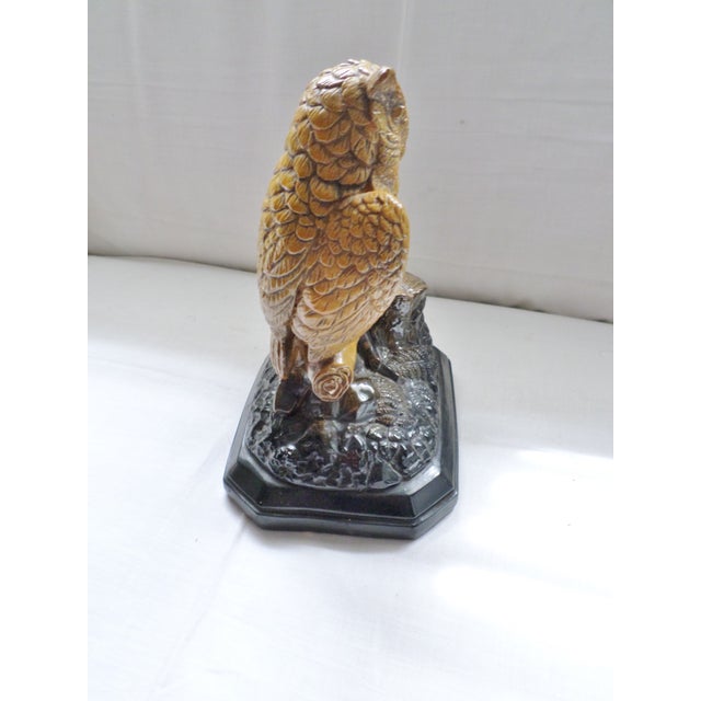Late 19th Century Martin Brothers Style Antique Victorian English Pottery Pair of Owls Figurine For Sale - Image 5 of 8