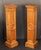 A pair of fine English four-sided column pedestal stands or plinths of moulded long-leaf pine - each side with a paneled...
