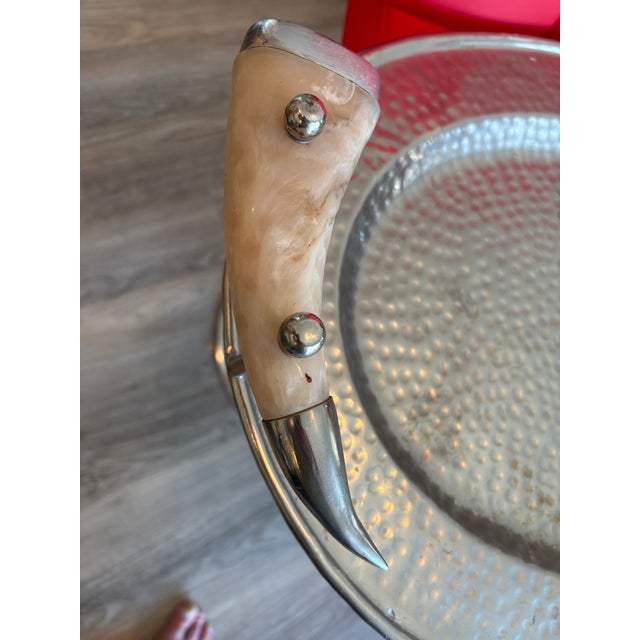 1990s Large Silver Serving Tray For Sale - Image 12 of 12
