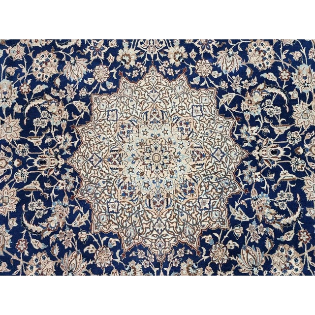 Blue Middle Eastern Hand-Knotted Rug For Sale - Image 8 of 11