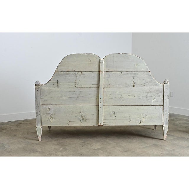 Swedish Gustavian 18th Century Painted Pine Settee with Storage For Sale - Image 9 of 15