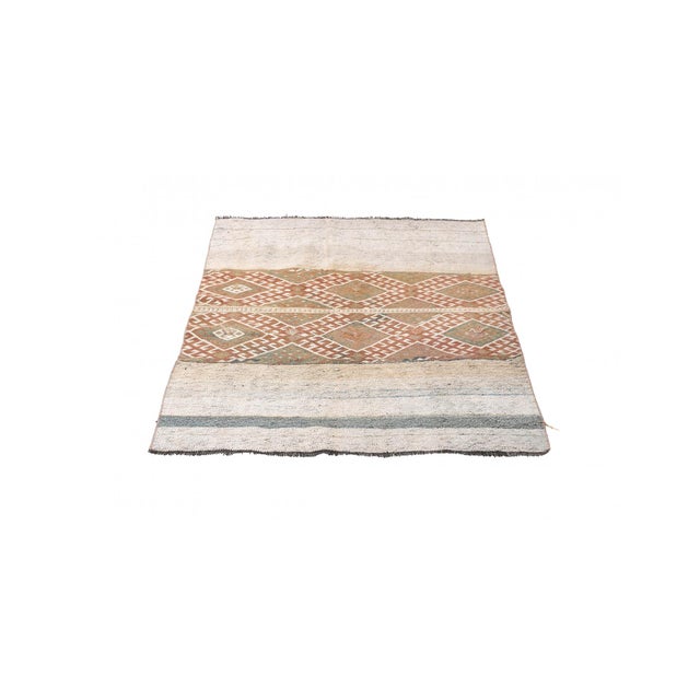 Small Decorative Vintage Kilim Rug - 3`6″ X 5`4″ For Sale - Image 4 of 6