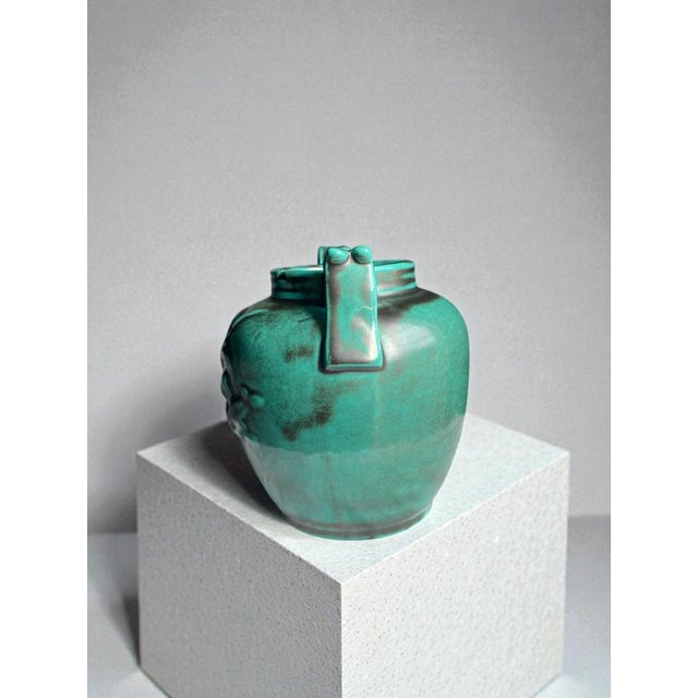 Art Deco Swedish Ceramic Vase by Einar Luterkort for Uppsala Ekeby, 1930s For Sale - Image 6 of 10