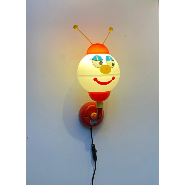 Red Vintage Robot Plastic Wall Lamp from Stilfer Milano, 1970s For Sale - Image 8 of 8