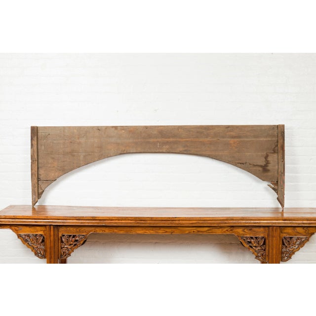 Mid 19th Century Antique Indonesian Carved and Painted Architectural Panel with Rinceaux Frieze For Sale - Image 5 of 13