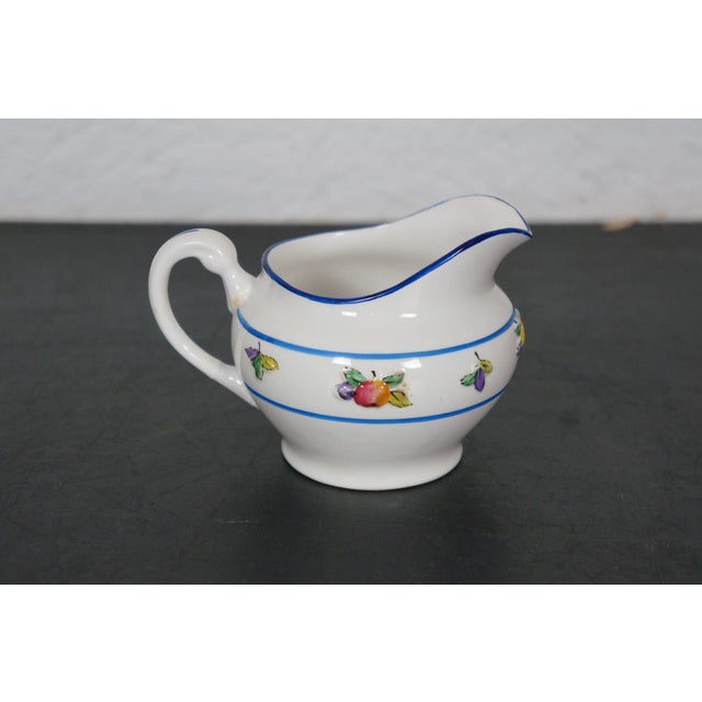 Late 20th Century Late 20th Century English Tuscan Fruits Fine China Tea Coffee Demitasse Cups Creamer Pitcher - 22 pcs For Sale - Image 5 of 14