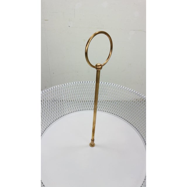 1960s Vintage White Metal and Brass Planter, France, 1960s For Sale - Image 5 of 18