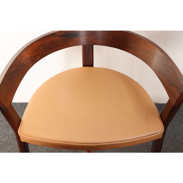 Pair of Danish Modern Rosewood and Leather Counter Stools by John Mortensen For Sale - Image 11 of 18