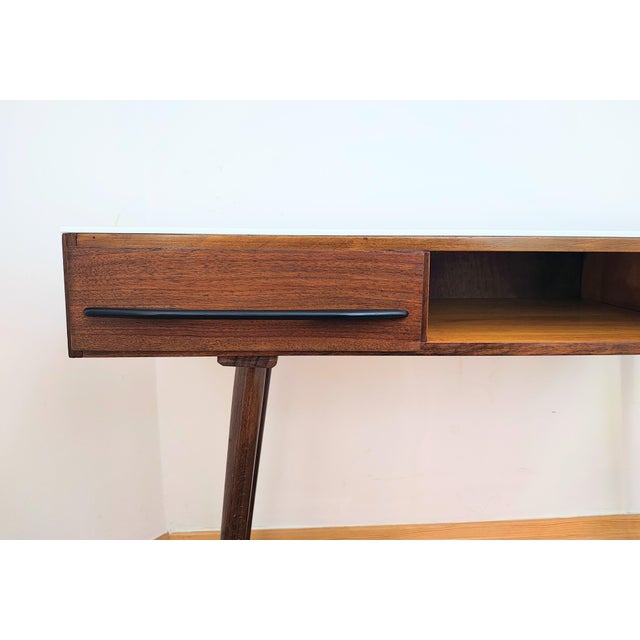 Brown Desk by M. Pozar for Up Závody, Czechoslovakia, 1960s For Sale - Image 8 of 18