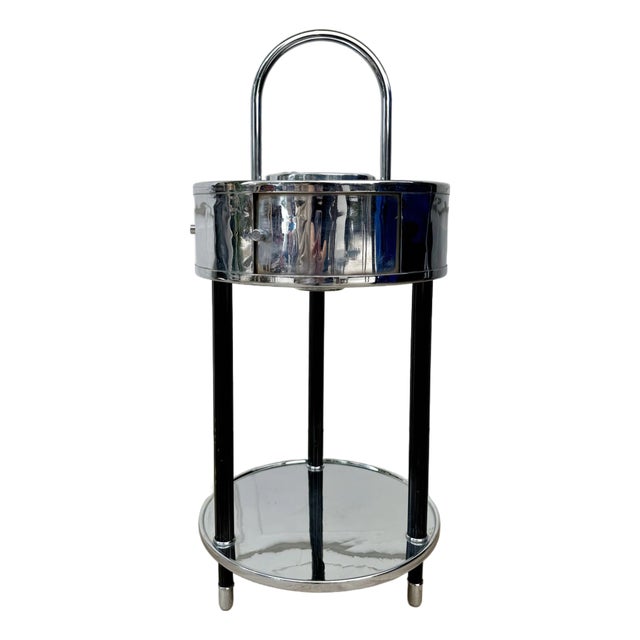 1930s Art Deco "Smokador" Chrome Smoking Stand/Side Table For Sale