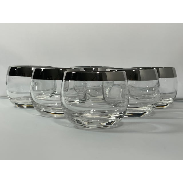 Vintage GlastonburyLotus Halo Platinum Glassware Set of 8 Chairish