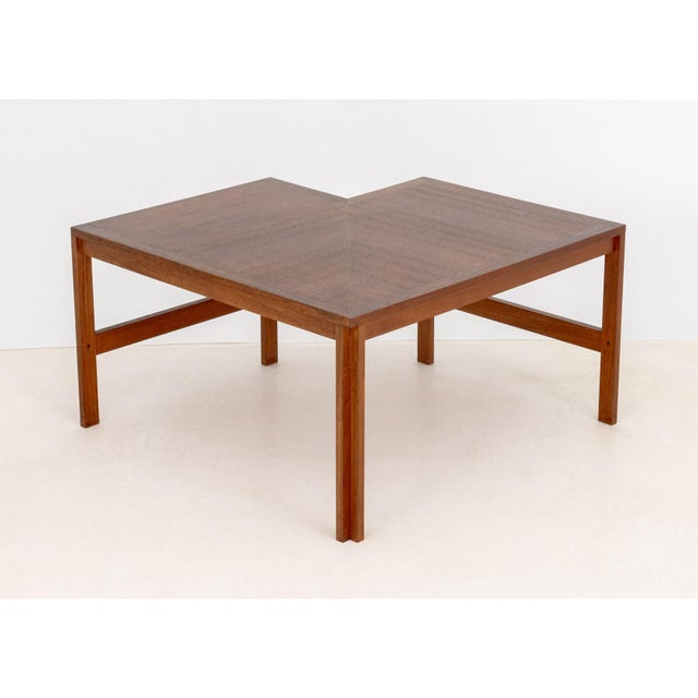 Knudsen & Lind X France & Son Walnut Corner Table For Sale - Image 9 of 10