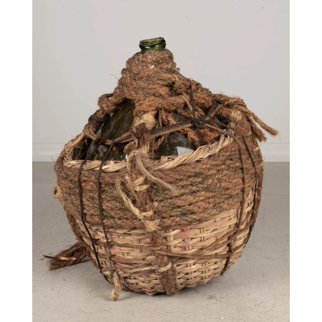 19th Century French Blown Glass Demijohn Bottle For Sale In Orlando - Image 6 of 11