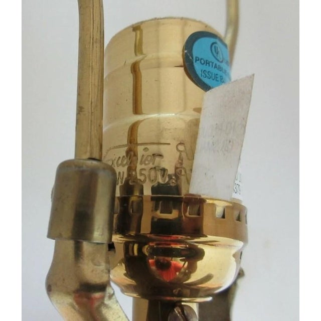 Glass 1990s Fine Art Lamps Gold Gilt Mercury Glass Italian Regency Column table Lamp Shade B For Sale - Image 7 of 8