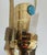 Glass 1990s Fine Art Lamps Gold Gilt Mercury Glass Italian Regency Column table Lamp Shade B For Sale - Image 7 of 8