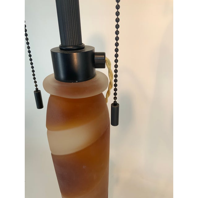 Pair of John Hutton, Donghia, Venetian Glass Lamps For Sale - Image 9 of 12