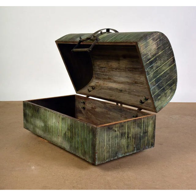 Italian 1960s Lorenzo Burchiellaro Metal Trunk For Sale - Image 3 of 7