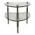 Vintage Industrial Chic Two Tier Italian Boomerang Side Table 1 of 2 For Sale