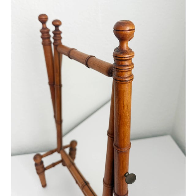 Late 19th Century Victorian Faux Bamboo Tabletop Mirror For Sale - Image 5 of 11