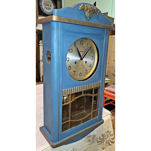 Time is on your side with this early 19c German wall clock by Mauthe, 3 rod Westminster type chime, origin; key and...