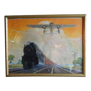 Early 20th Century Maddux Airlines Penn Railway Original Vintage Poster by Grif Teller