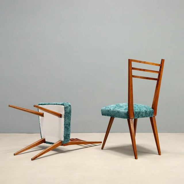 Brown Mid-Century Dining Chairs, 1950s, Set of 5 For Sale - Image 8 of 9