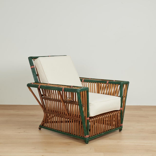 Four Piece Suite of Art Deco Rattan Porch Furniture For Sale - Image 9 of 18
