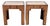 MCM Harrison Van Horn Style Woven Rattan Parsons Side Tables - A Pair For Sale