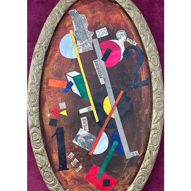Constructivist Collage, 1930s, Mixed Media & Gouache For Sale - Image 5 of 15