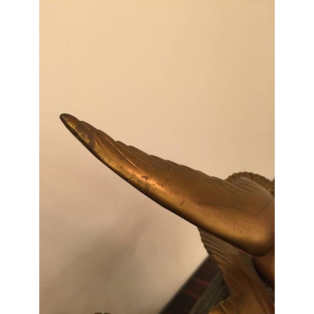 Metal 1940s French Art Deco Bronze Bird Sculpture For Sale - Image 7 of 10
