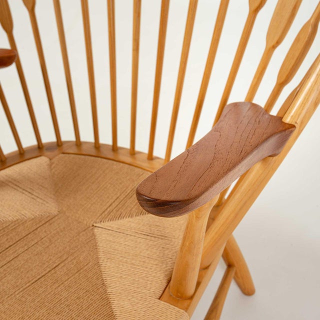 Wood 1960s Hans Wegner Jh50 “Peacock Chair” in Oak and Teak For Sale - Image 7 of 13