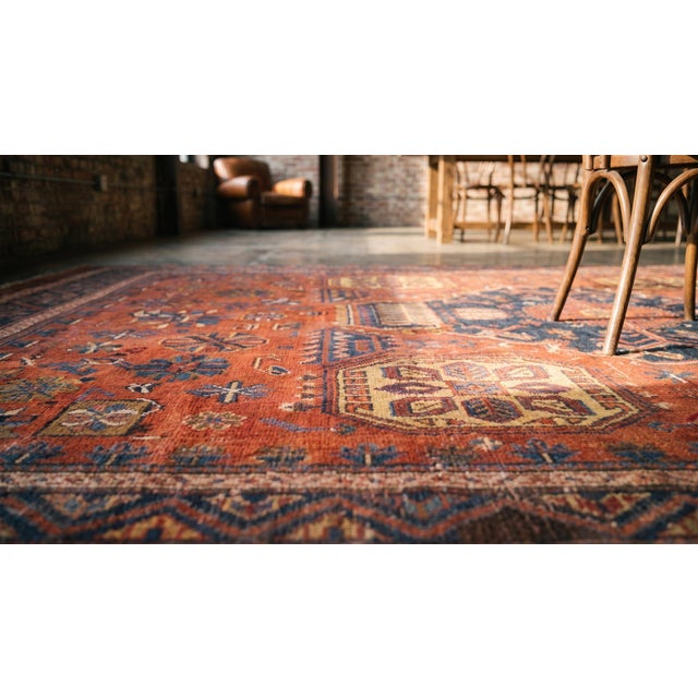 Beautiful Antique Caucasian Sumak Rug With Captivating Tribal Designs. For Sale - Image 14 of 15
