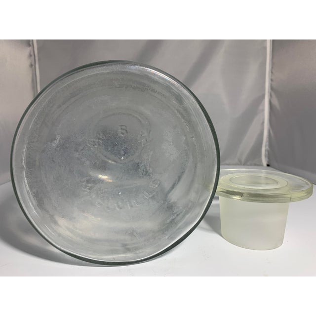 Early 20th Century Vintage Millville Apothecary Jar: Large Glass Stopper Bottle, c. 1903-1930 For Sale - Image 5 of 10