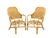 Set of Armchairs in Bamboo and Vienna Straw, 1970s For Sale