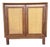 American of Martinsville Wonderwood Walnut & Cane Cabinet / Nightstand For Sale