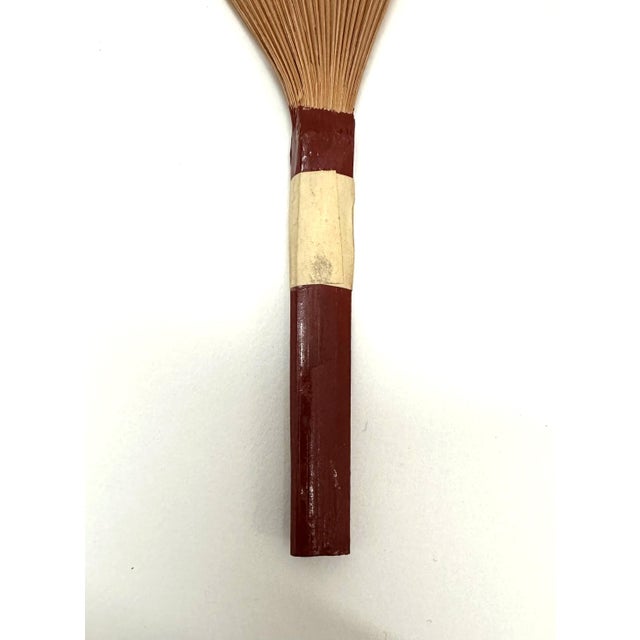 Mid Century Japanese Uchiwa – Fruit Motif With Calligraphy – Showa Era, C. 1960 For Sale - Image 4 of 4