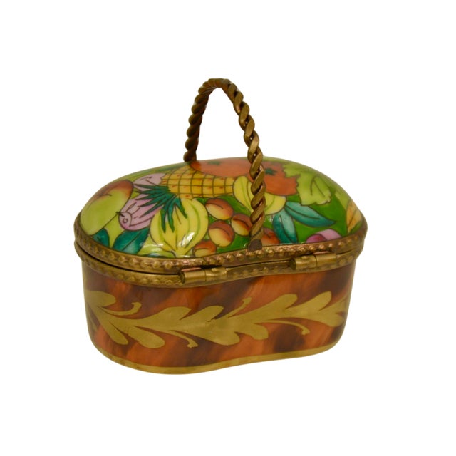 1970s Limoges Fruit Basket Box For Sale - Image 5 of 5