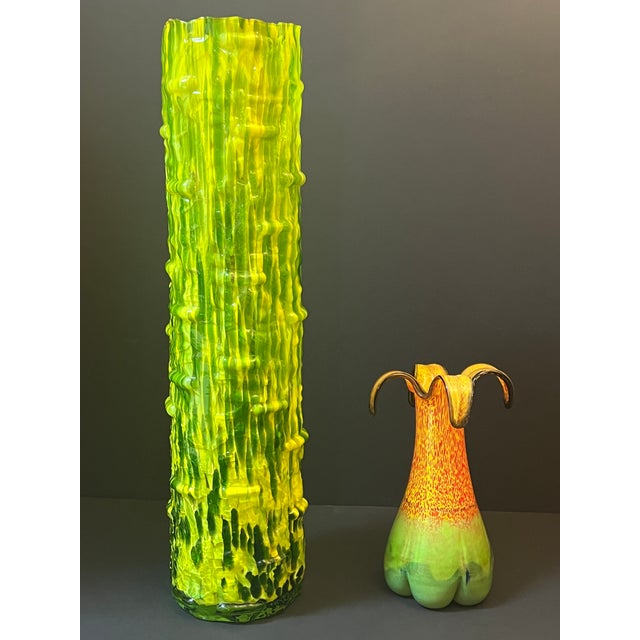 1990s Modern, Contemporary Hand-Blown Vase. Large Art Glass For Sale - Image 14 of 14