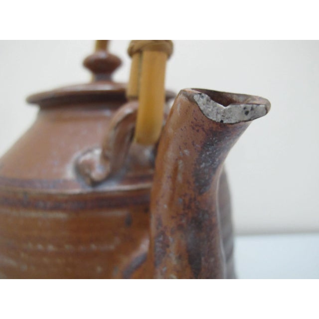Wally Schwab Oregon Pacific Nw Studio Pottery Stoneware Flameware Teapot For Sale - Image 4 of 13